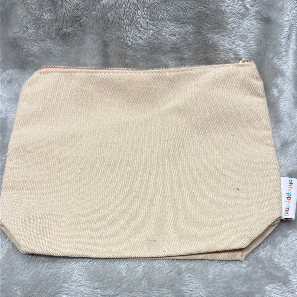 Floral Canvas Cosmetic Bag